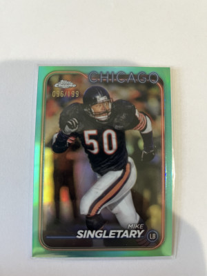 2024 Topps Chrome Teal Refractor Mike Singletary /199 front